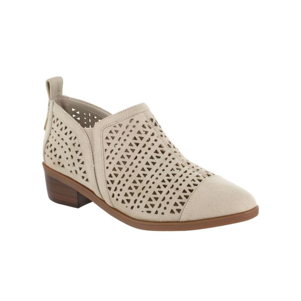 BELLA VITA Womens Gray Gore Heel Tab Ashlyn Almond Toe Block Heel Booties 6 M